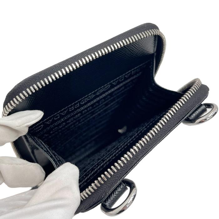 プラダ スマートフォンケース ショルダーバッグ サフィアーノ レザー ブラック 黒 2ZH126 PRADA（プラダ） 【WEB限定価格】プラダ ショルダーバッグ ReNylon