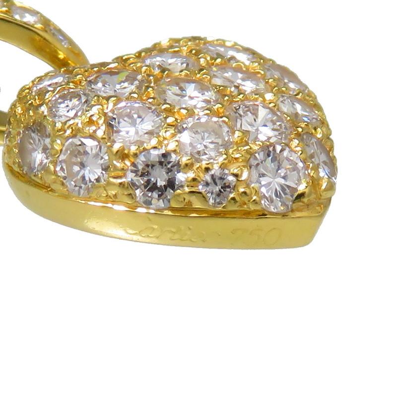 CARTIER/カルティエ ハート パヴェ ダイヤモンド ネックレス K18YG 