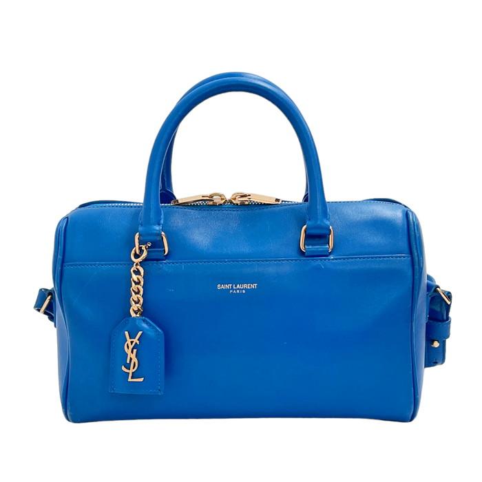 【SAINT LAURENT/サンローラン】 400422 ベイビーダッフル 2WAY ショルダーバッグ ハンドバッグ レザー ブルー レディース【中古】【真子質店】【GD】【TMoMa】 SAINT LAURENT/サンローラン 400422 ベイビーダッフル 2WAY ショルダー