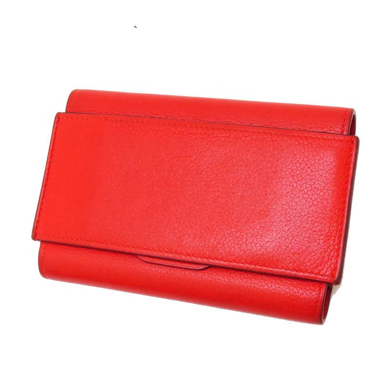 HERMES HERMES/エルメス パッサン コンパクト 二つ折り財布 レザー  