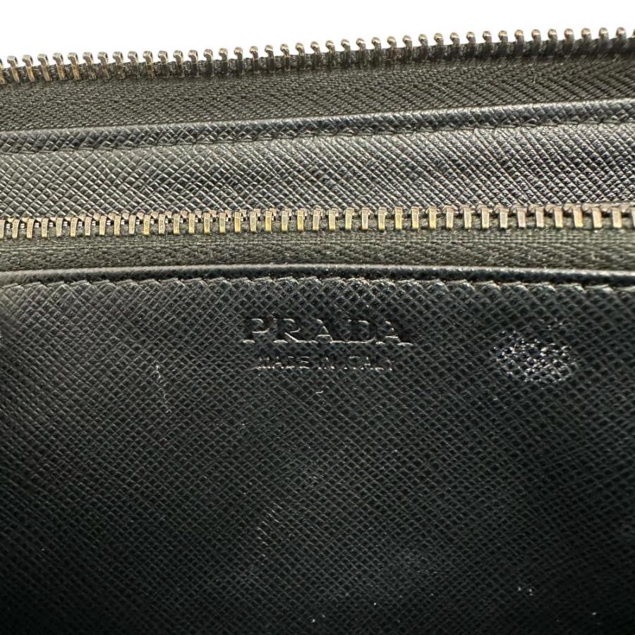 PRADA（プラダ） ラウンドファスナー 長財布 ナイロン/レザー グリーン