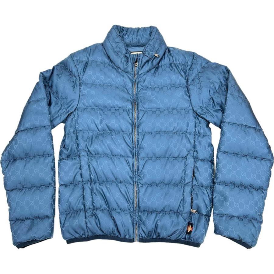 GUCCI フード付きナイロンジャケット ブルー