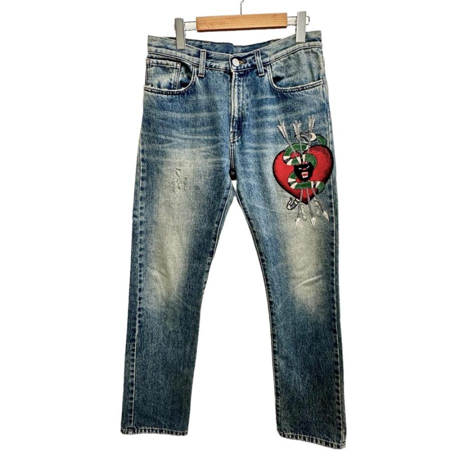 GUCCI GUCCI/グッチ スネーク デニムパンツ コットン100 GUCCI GUCCI/グッチ スネーク デニムパンツ コットン100