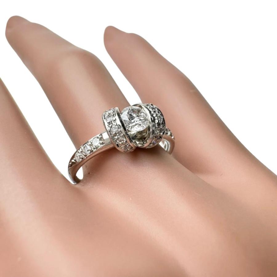 10.5号 中央ダイヤモンド (推定F-SIクラス) 0.305ct ダイヤモンド 計