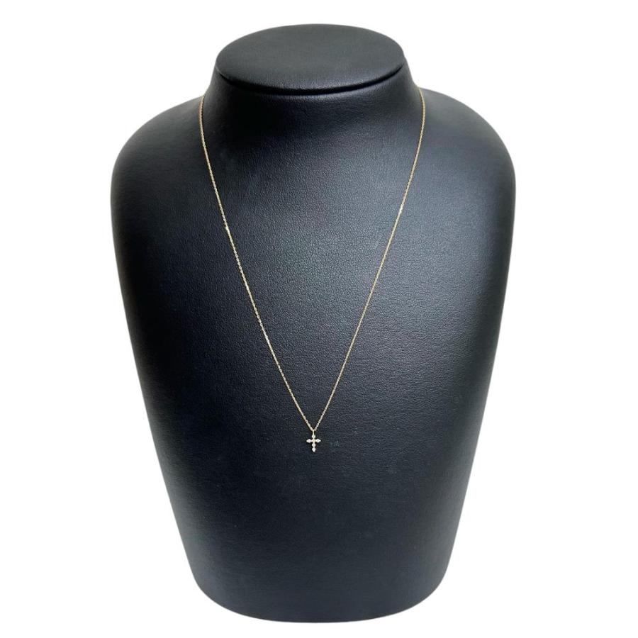 agete/アガット ダイヤモンド 計0.03ct ネックレス K18ゴールド 0.9g 