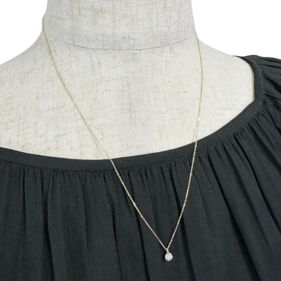agete/アガット ダイヤモンド 0.2ct ネックレス K18ゴールド 1.5 