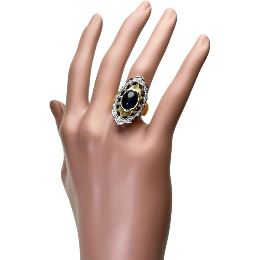 12号 ブルーサファイア（カボション） 3.54ct ダイヤモンド 0.25ct 