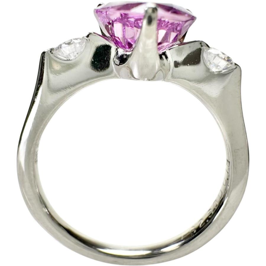 ハート ピンクサファイア 2.30ct ダイヤモンド 0.18ct リング・指輪 