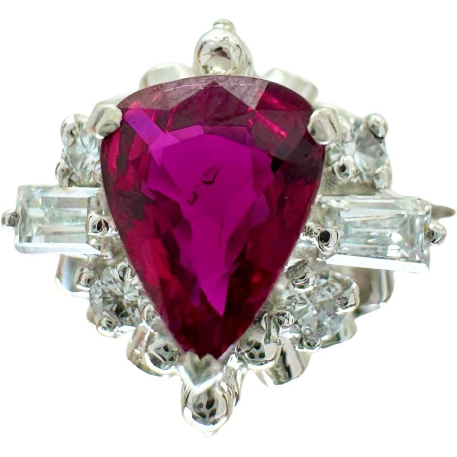 13.5号 ルビー 0.69ct ダイヤモンド 0.21ct リング・指輪 Pt900 