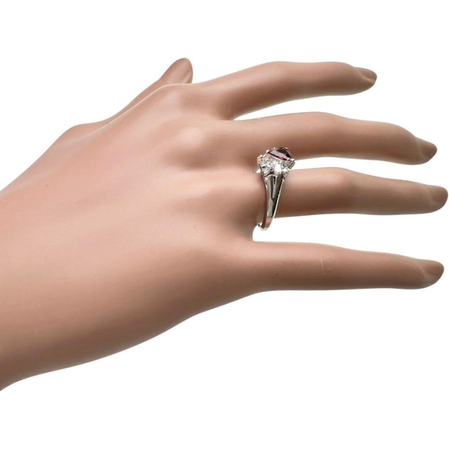 13.5号 ルビー 0.69ct ダイヤモンド 0.21ct リング・指輪 Pt900 