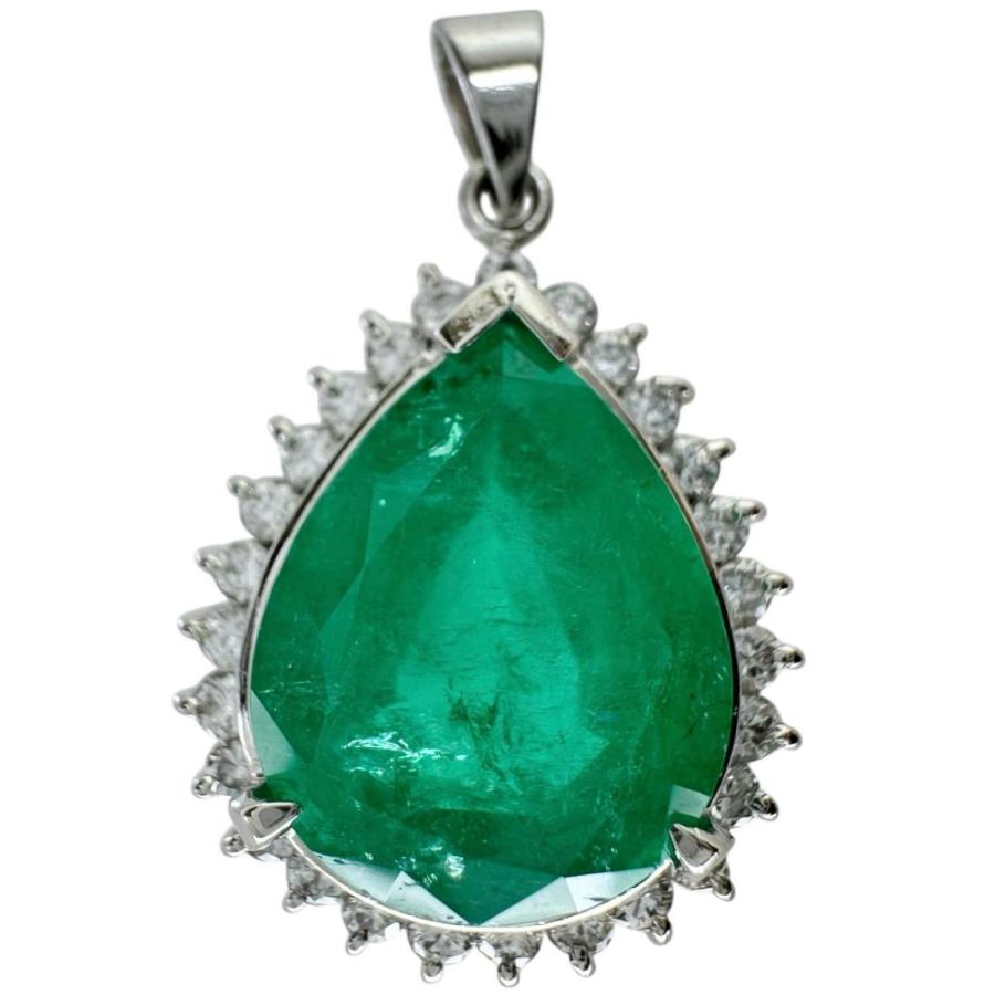 エメラルド 4.29ct ダイヤモンド 0.39ct ペンダントトップ Pt900 エメラルド 4.29ct ダイヤモンド 0.39ct ペンダントトップ Pt900