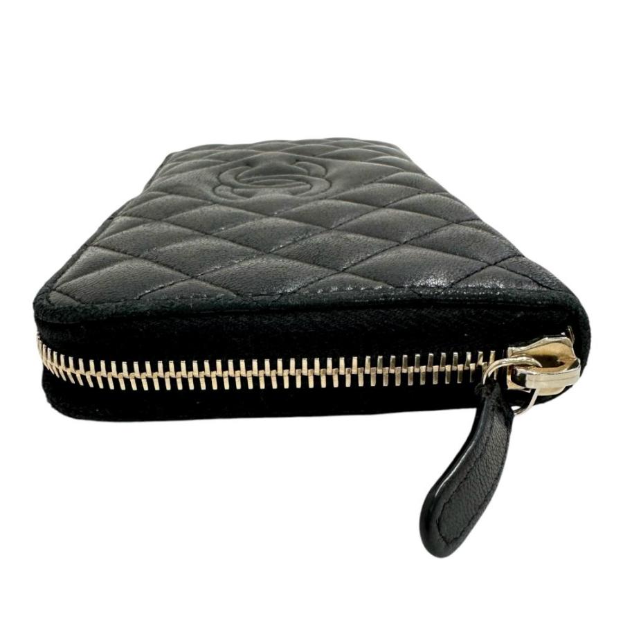 CHANEL（シャネル） マトラッセ ラウンドファスナー 長財布 ラムスキン