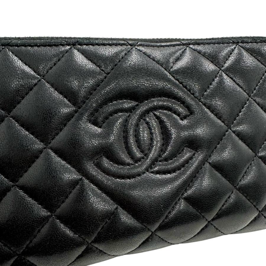 CHANEL（シャネル） マトラッセ ラウンドファスナー 長財布 ラムスキン
