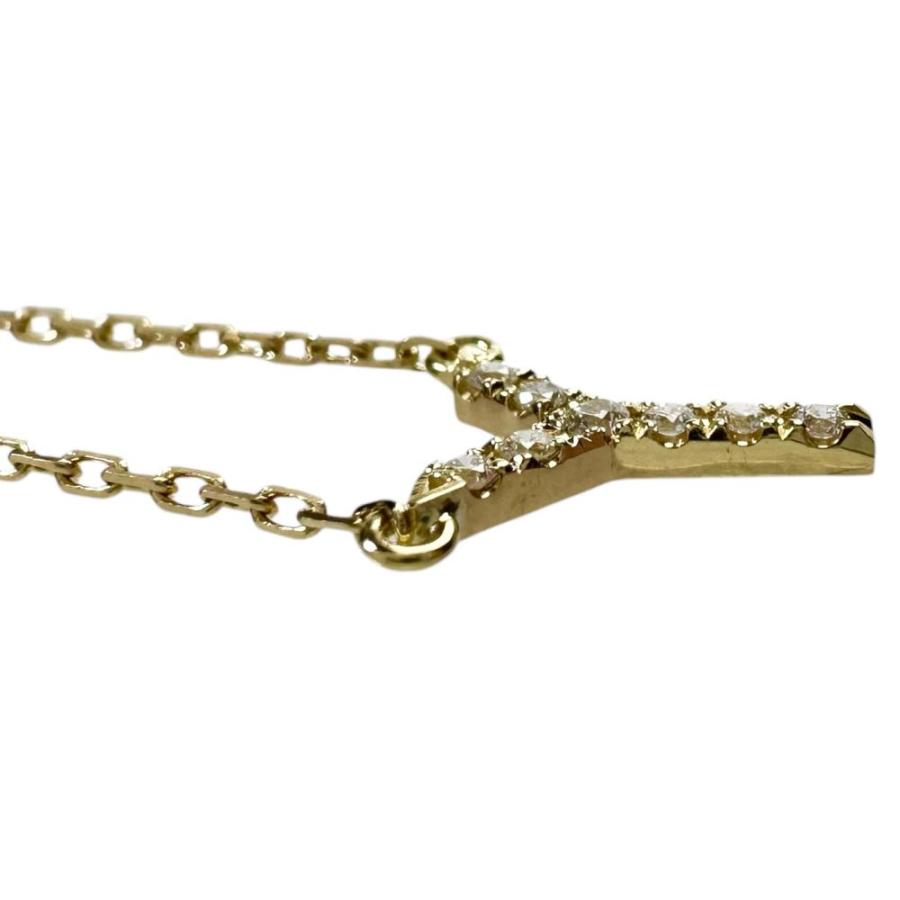 AHKAH（アーカー） イニシャル「Y」 ダイヤモンド 計0.03ct ネックレス