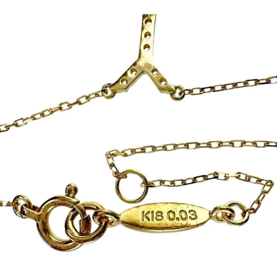 AHKAH（アーカー） イニシャル「Y」 ダイヤモンド 計0.03ct ネックレス