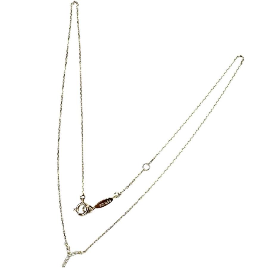AHKAH（アーカー） イニシャル「Y」 ダイヤモンド 計0.03ct ネックレス