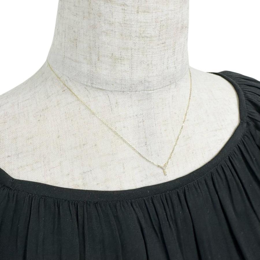 AHKAH（アーカー） イニシャル「Y」 ダイヤモンド 計0.03ct ネックレス
