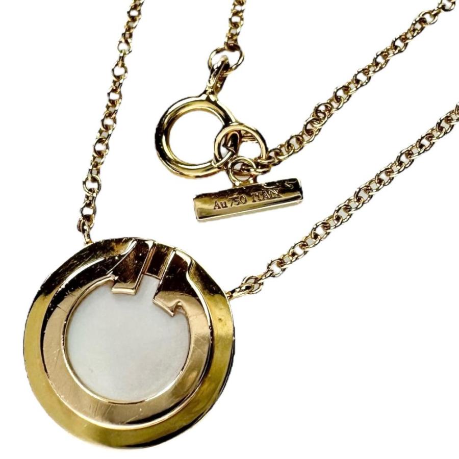 TIFFANY&Co.（ティファニー） シェル ネックレス Tトゥサークル K18 