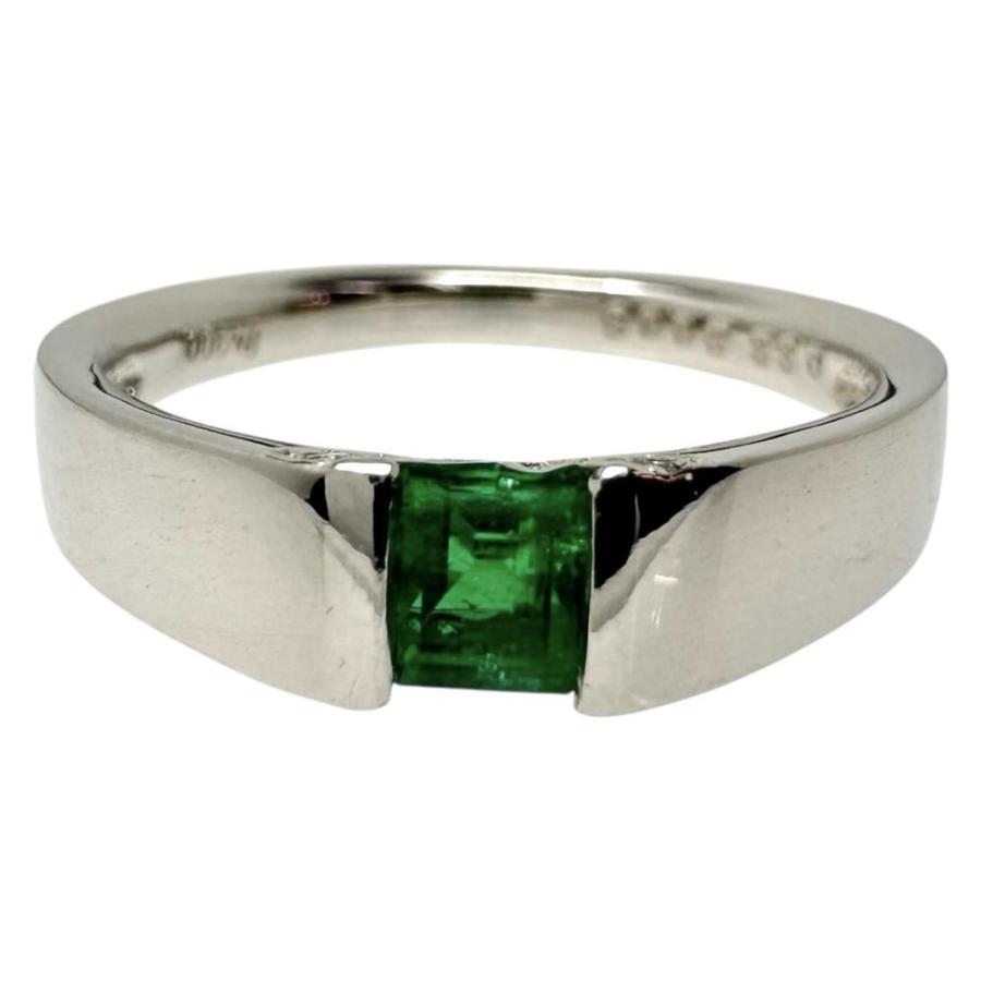 11.5号 エメラルド 0.33ct ダイヤモンド 計0.06ct リング・指輪 Pt900