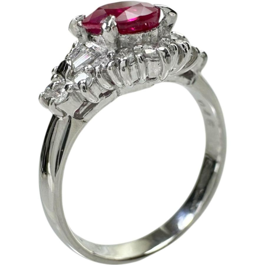 最終特価品 9号 ビルマ産ルビー 0.955ct ダイヤモンド 0.45ct リング 