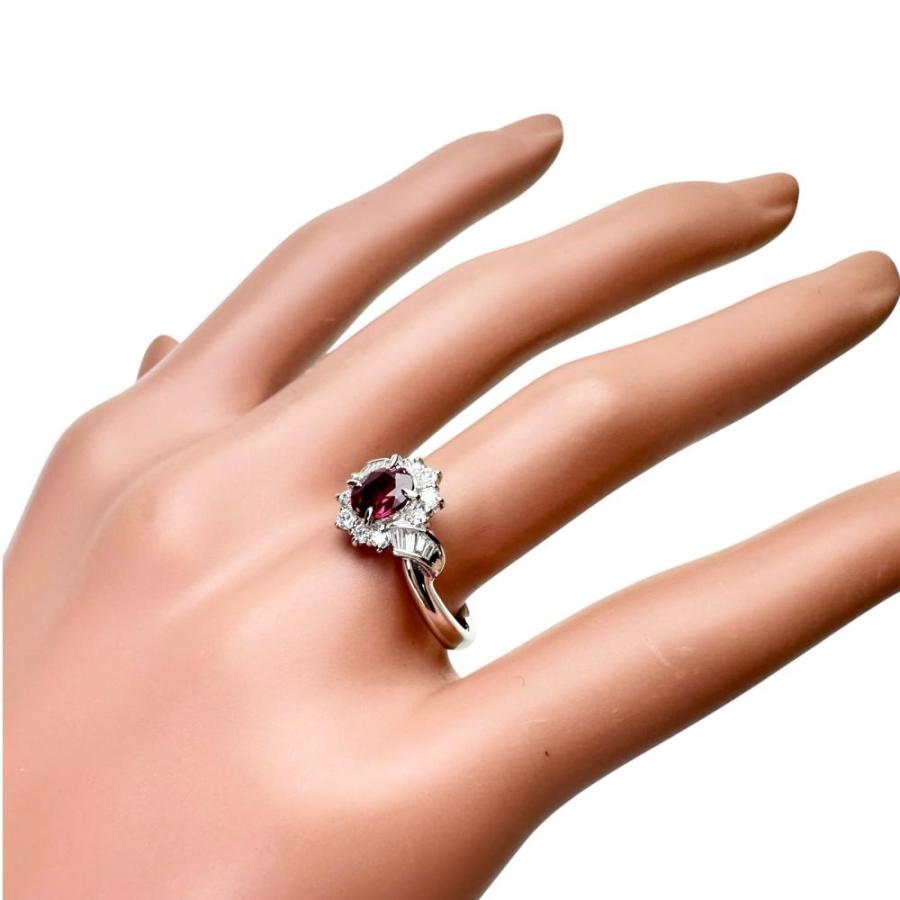 13号 ルビー 0.61ct ダイヤモンド 0.31ct リング・指輪 Pt900プラチナ  