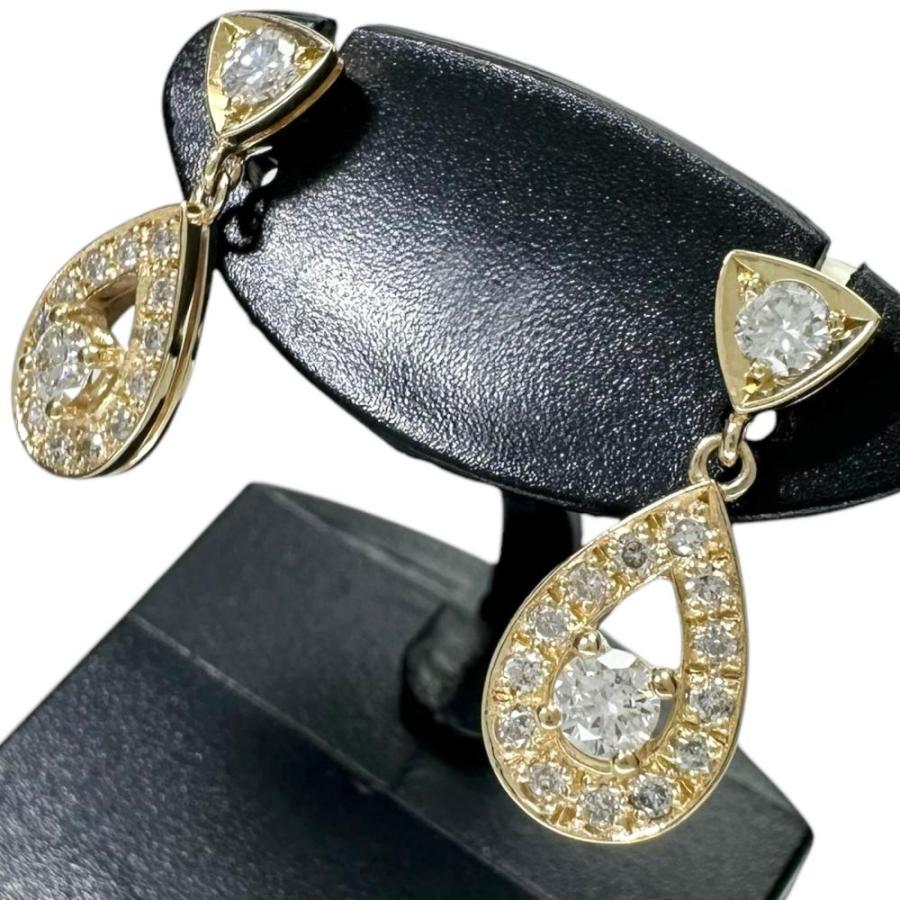 ダイヤモンド 0.29/0.29ct ピアス K18ゴールド 2.8g レディース : 真子  