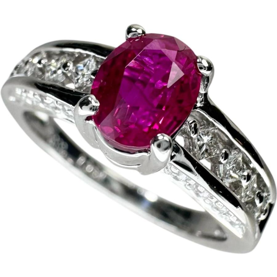 12号 ビルマ産 ルビー 1.054ct ダイヤモンド 計0.30ct リング・指輪  