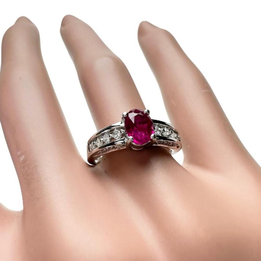 12号 ビルマ産 ルビー 1.054ct ダイヤモンド 計0.30ct リング・指輪  