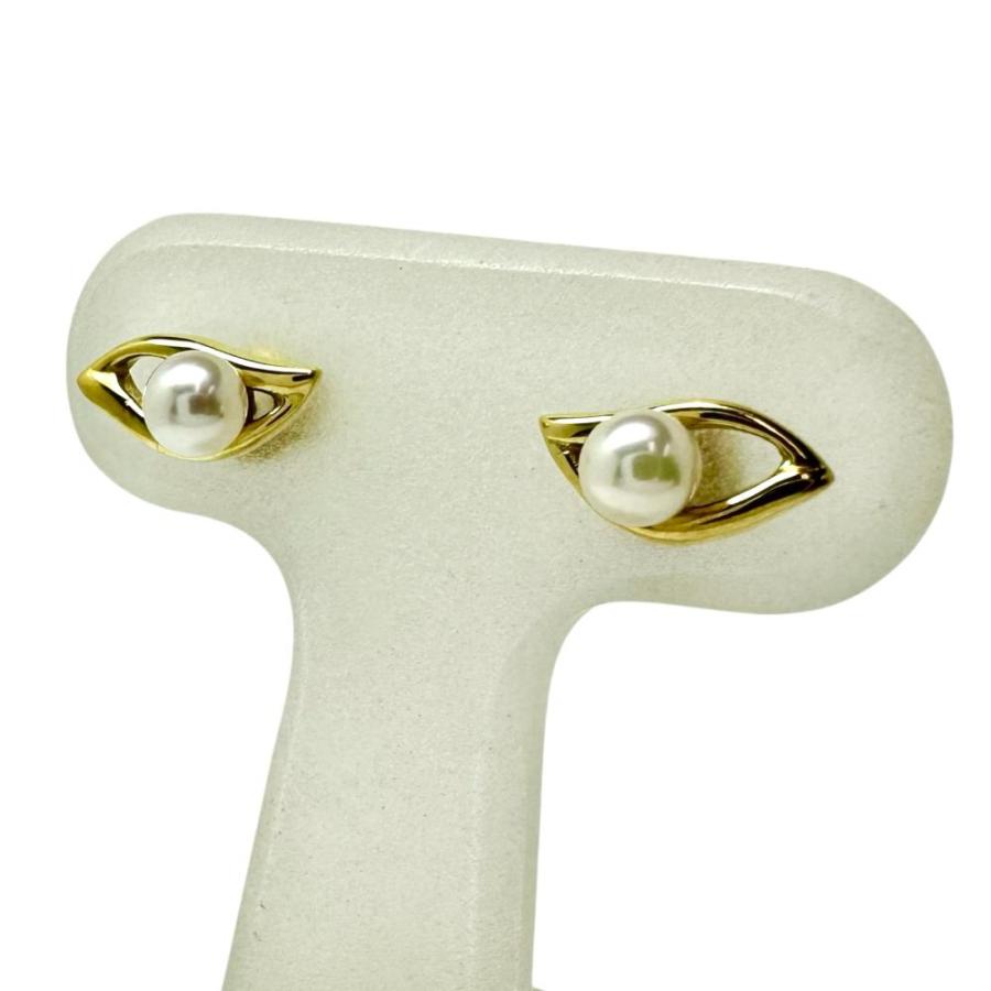 MIKIMOTO MIKIMOTO/ミキモト アコヤ真珠 3.6mm ピアス K18ゴールド 1.3  