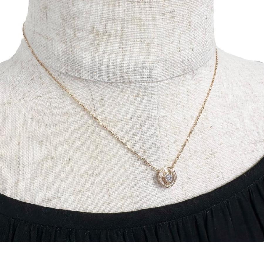 ポンテヴェキオ ダイヤ0.3ct ハート ネックレス K18WG ホワイト 