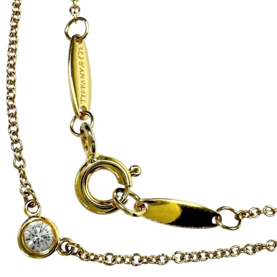 Tiffany ティファニーバイザヤードネックレス0.08ct. YG