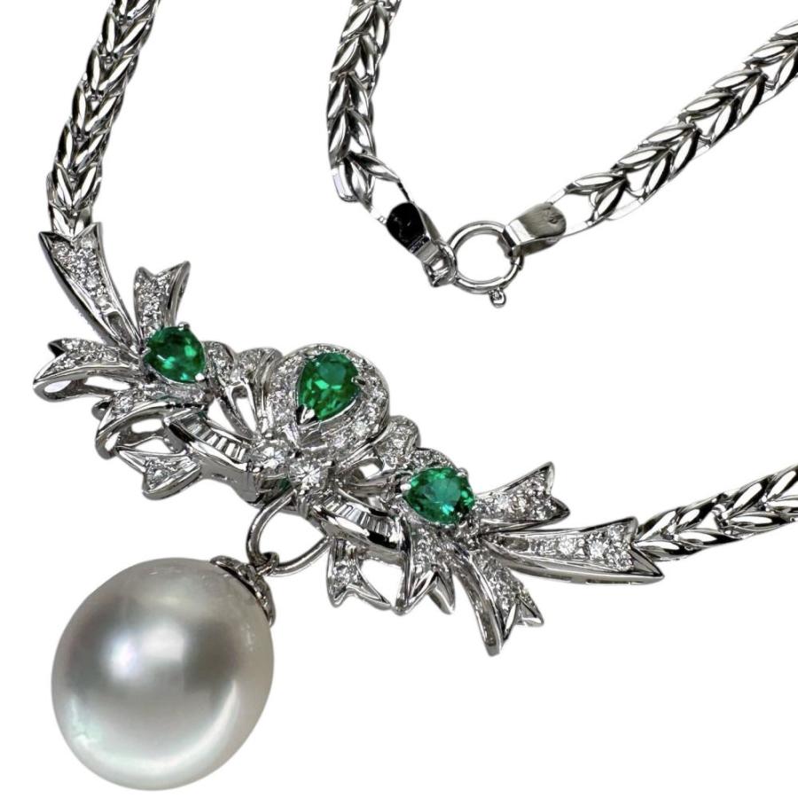 白蝶真珠 pt900 ダイヤモンドネックレストップ 【公式通販】