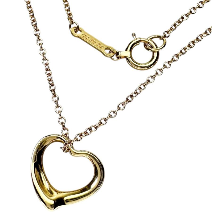 ティファニー オープンハート ネックレス K18YG Au750 1.6g