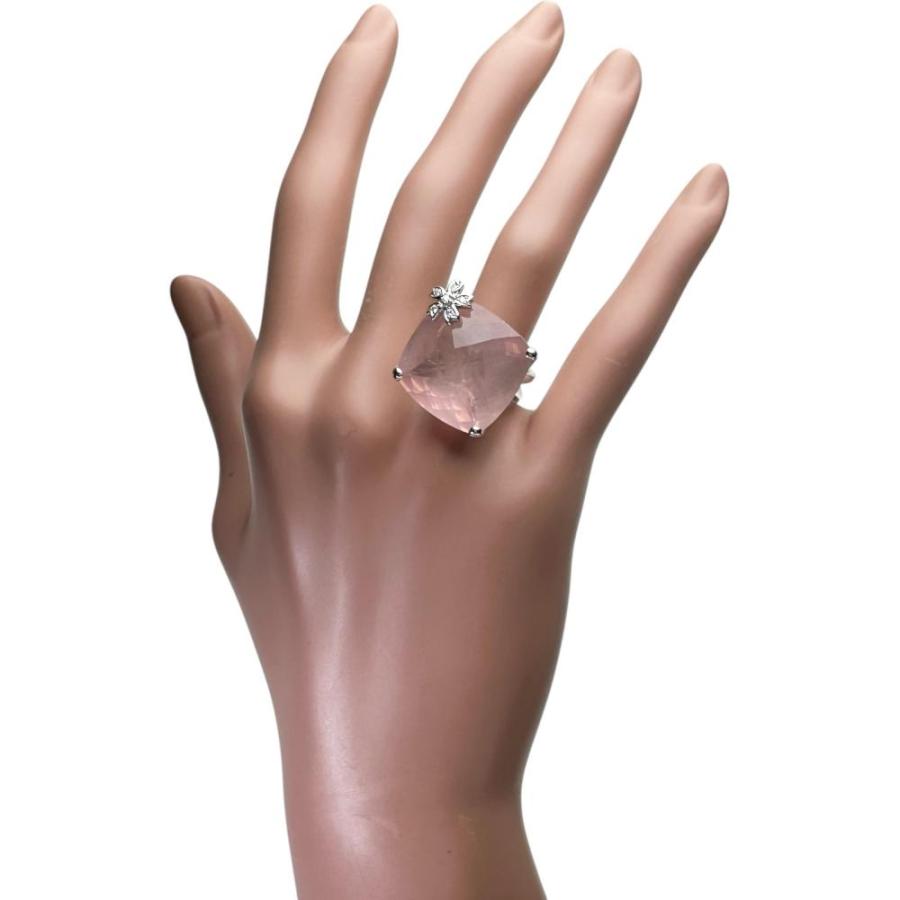 12.5号TASAKI/タサキ ローズクォーツ 25.39ct ダイヤモンド 0.05