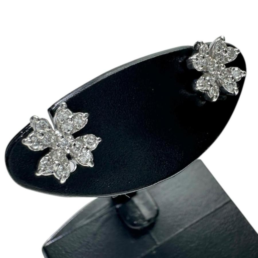 Vendome Aoyama/ヴァンドーム青山 四葉風デザイン ダイヤモンド ピアス 
