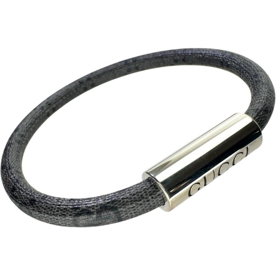 GUCCI ブレスレット GGスプリーム グレー 18 GUCCI（グッチ） GGスプリーム ブレスレット PVC/メタル 13.0g 17cm