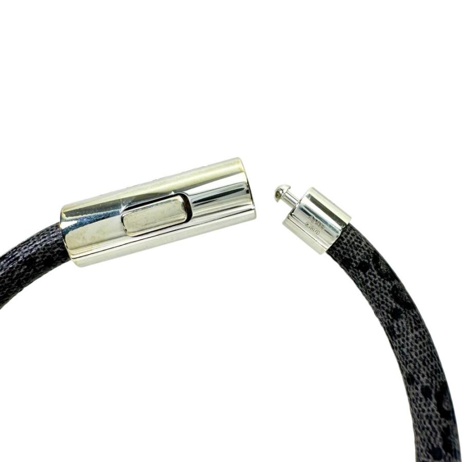 GUCCI ブレスレット GGスプリーム グレー 18 GUCCI（グッチ） GGスプリーム ブレスレット PVC/メタル 13.0g 17cm