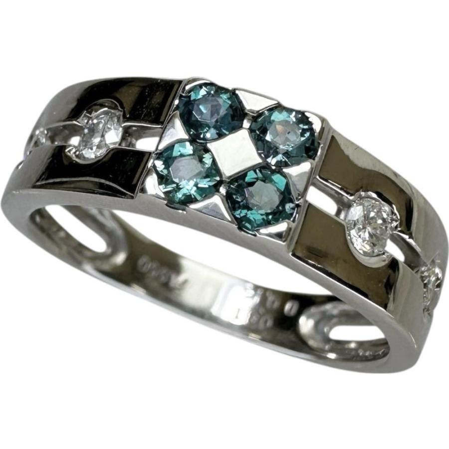 12号 アレキサンドライト 0.31ct H&Cダイヤモンド 0.15ct リング