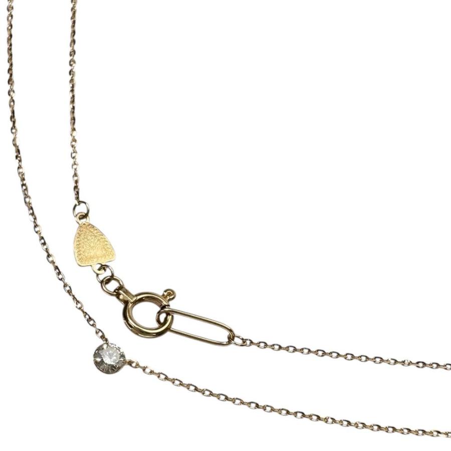 ageta K18 シークレットセッティングダイヤモンドネックレス アガット