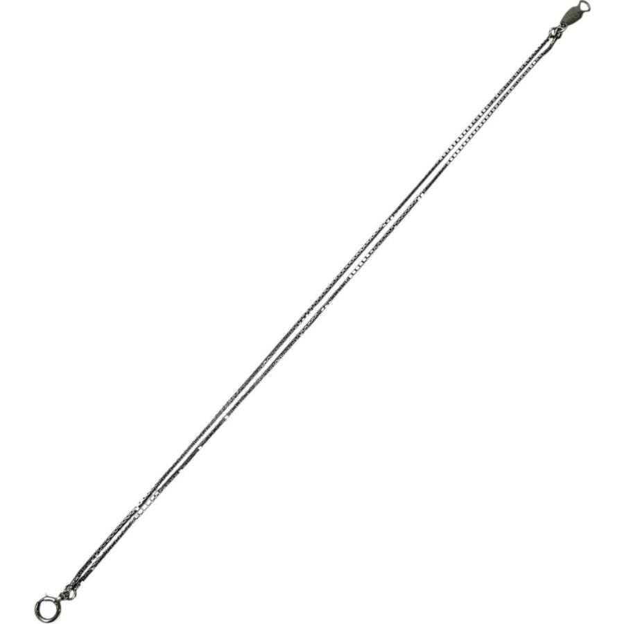 ベネチアンチェーン 2連 ブレスレット Pt850プラチナ 3.5g 18cm