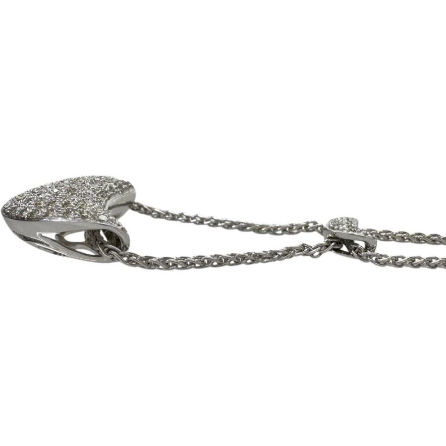 UNOAERRE/ウノアエレ ぶら下がり ダイヤモンド 計1.00ct ネックレス K18WGホワイトゴールド 10.0g 40cm レディース