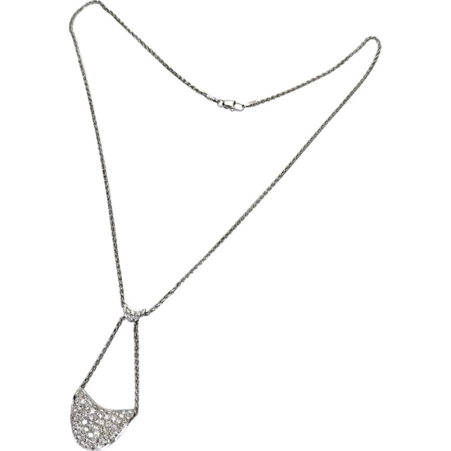 UNOAERRE/ウノアエレ ぶら下がり ダイヤモンド 計1.00ct ネックレス K18WGホワイトゴールド 10.0g 40cm レディース