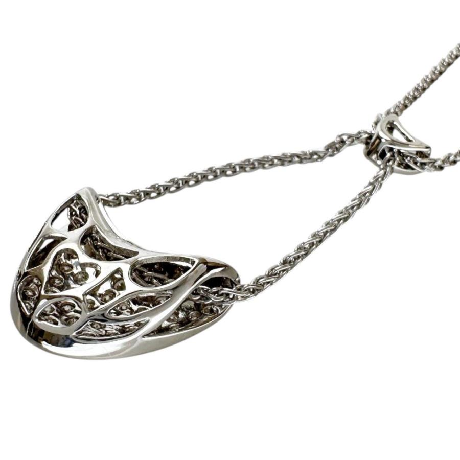 UNOAERRE/ウノアエレ ぶら下がり ダイヤモンド 計1.00ct ネックレス K18WGホワイトゴールド 10.0g 40cm レディース