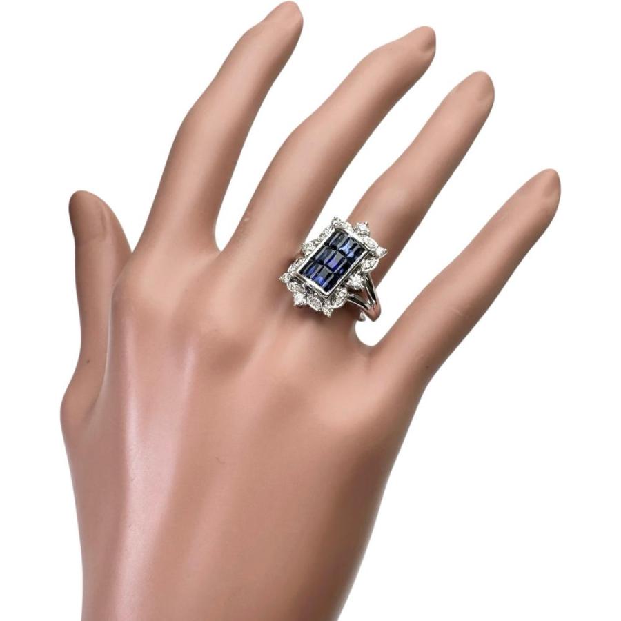 12号 サファイア 1.50ct ダイヤモンド 0.50ct リング・指輪 K18WG 