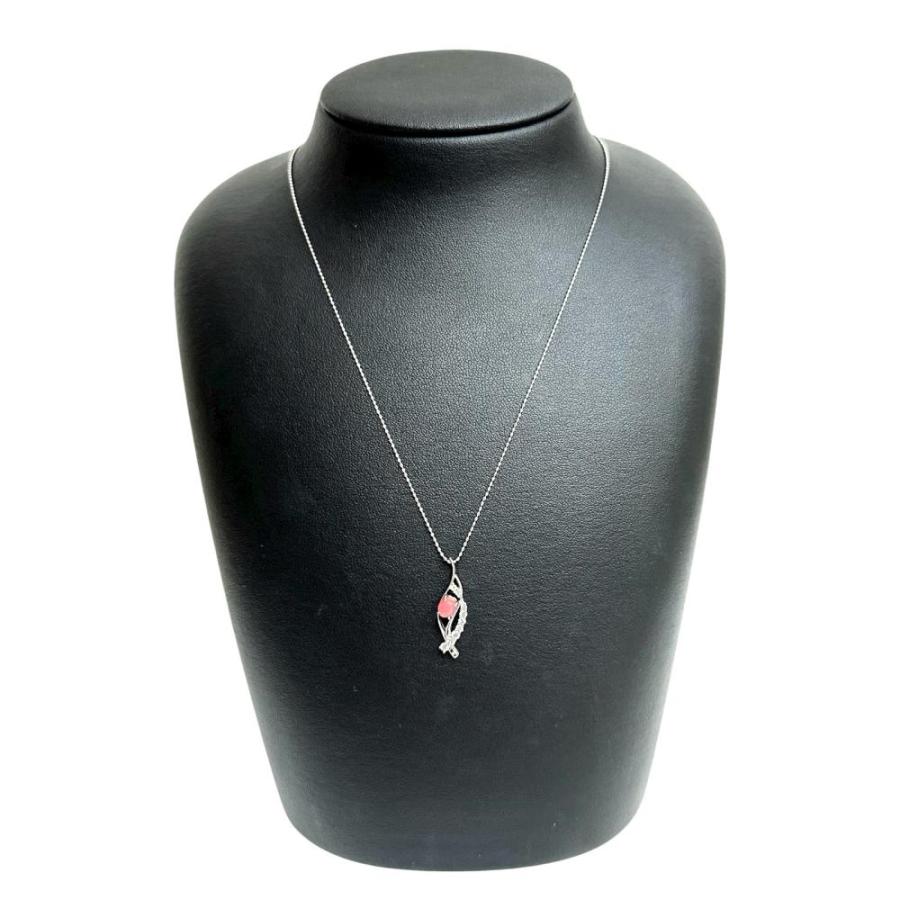 コンクパール 0.75ct ダイヤモンド 計0.21ct ネックレス K18WGホワイト 