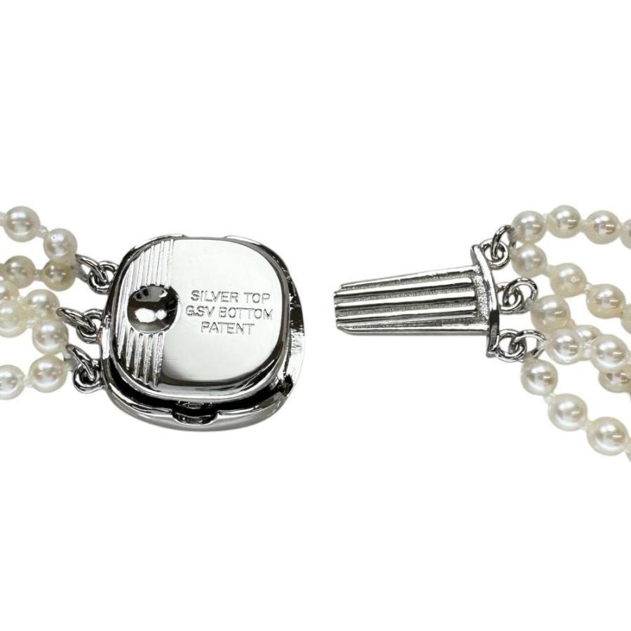 5連 アコヤベビーパール(真珠)2.5-3.0mm ネックレス シルバー 30.9g 46cm レディース