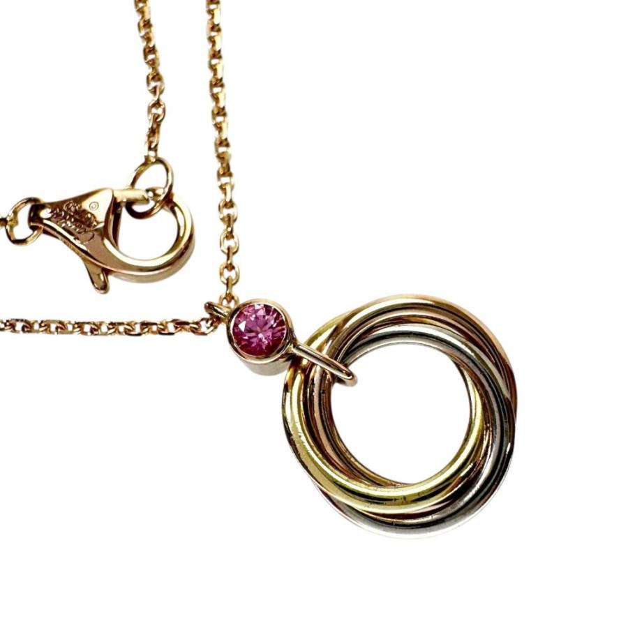 Cartier（カルティエ） ベビートリニティ ピンクサファイア ネックレス 