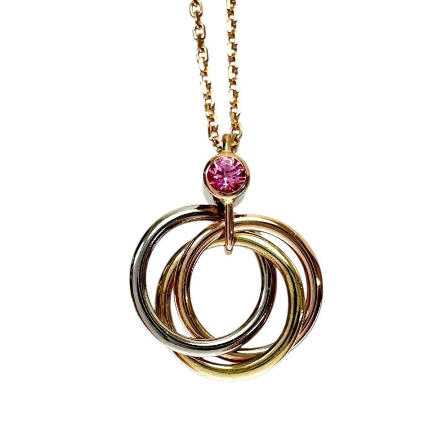 Cartier（カルティエ） ベビートリニティ ピンクサファイア ネックレス