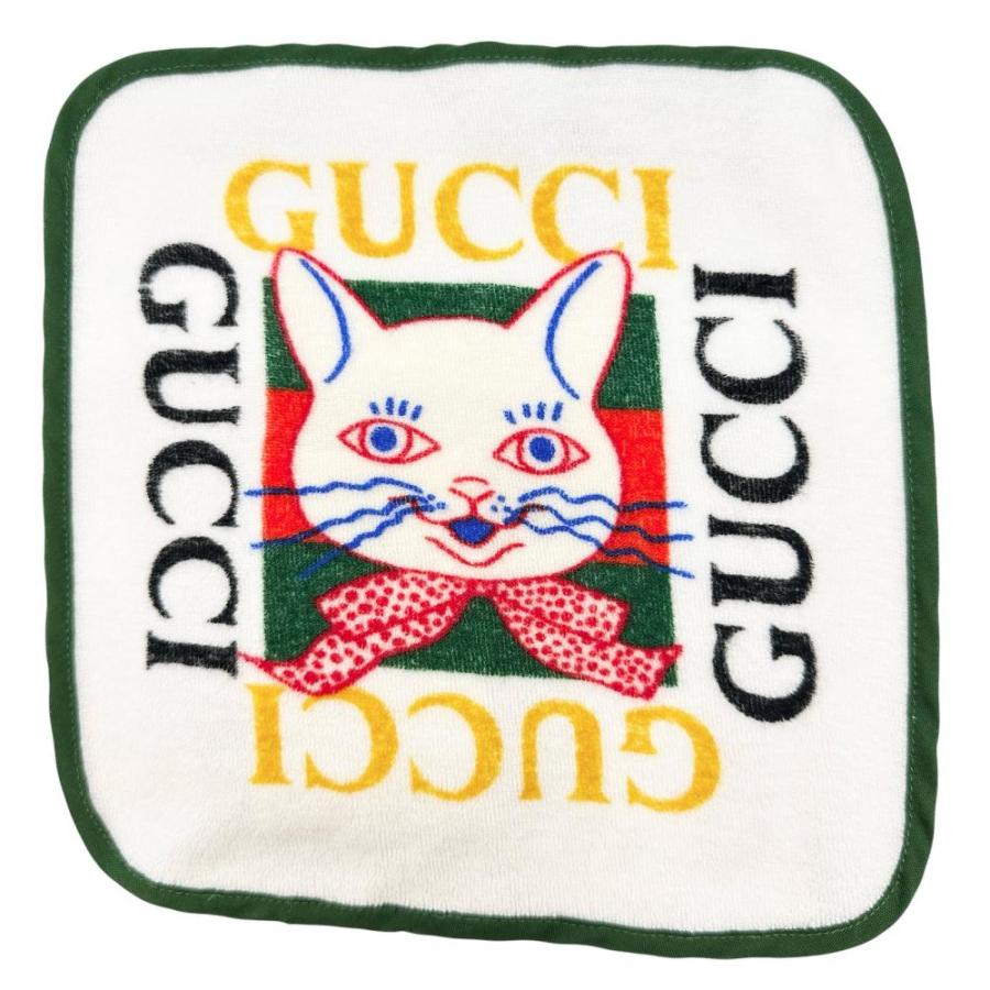 GUCCI（グッチ） 614624 ヒグチユウコ 猫柄 ハンカチ コットン100