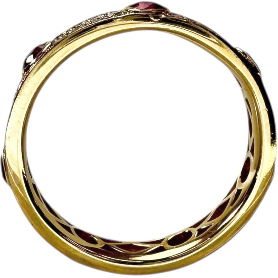 12.5号 フルサークル ルビー 0.70ct ダイヤモンド 0.62ct リング・指輪 